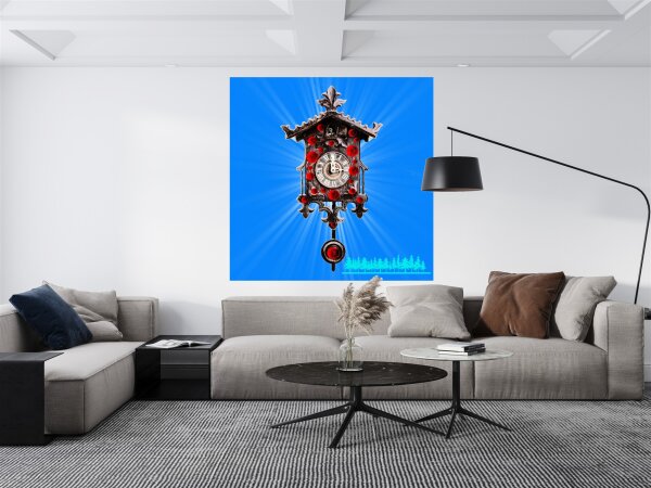 Jan Walter Schwarzwald Pop-Art "Kuckucksuhr blau"