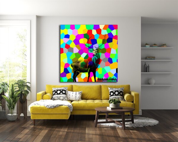 Jan Walter Schwarzwald Pop-Art "Hirsch Mosaik"