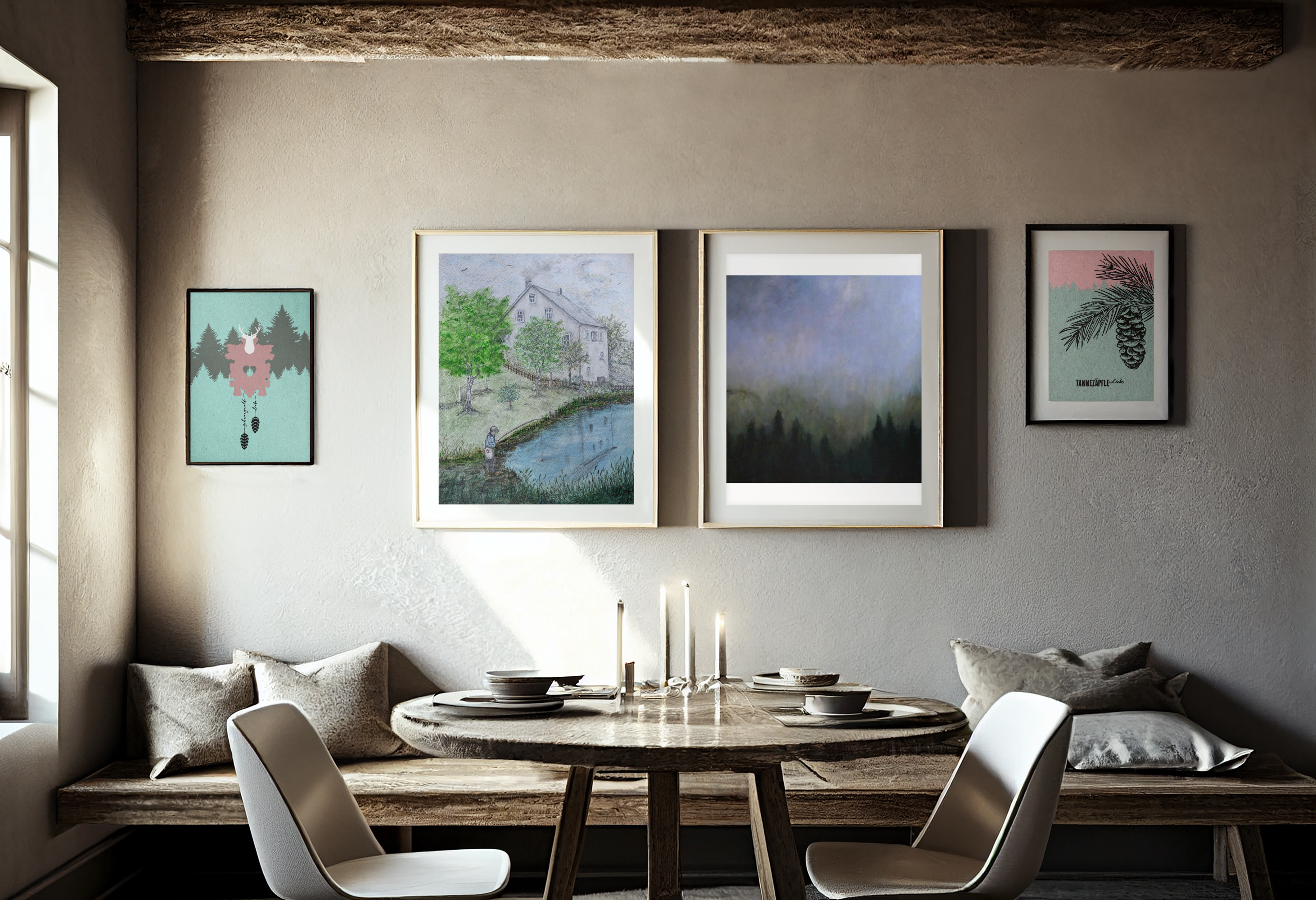 Drucke, Gemälde &amp; Skizzen